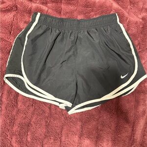 Nike Women's Black and White Athletic Shorts